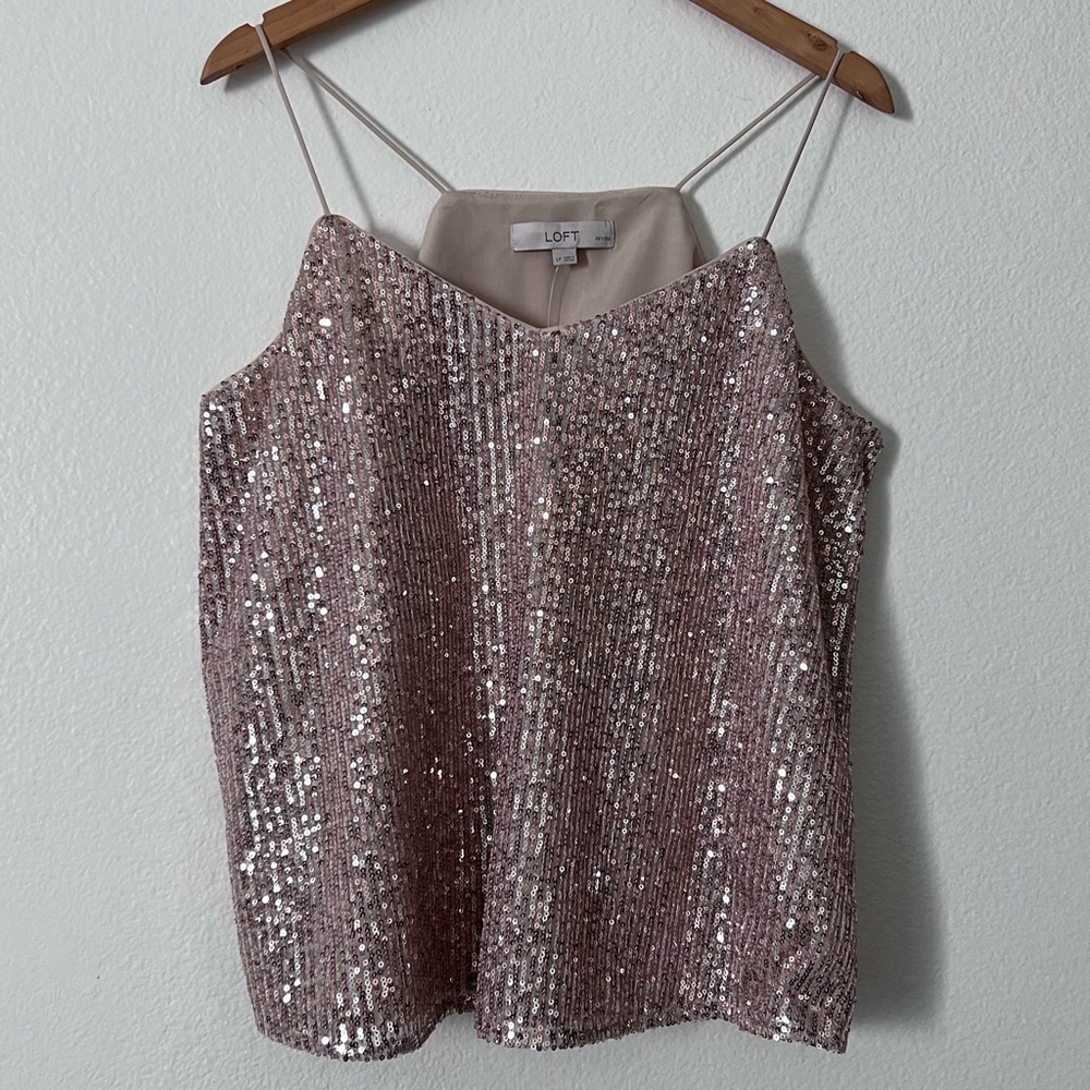 New Loft Sequin Top Size LP
